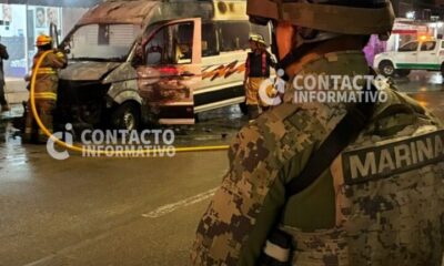 (+VIDEO) Se registra incendio en camión de la ruta Minatitlán–Los Prados