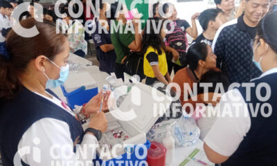Autoridades intensifican jornadas de vacunación para proteger a familias de Minatitlán