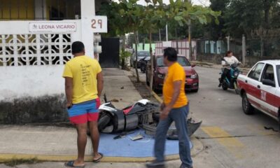 Motociclista resulta lesionada tras accidente vial en la colonia Insurgentes Norte; responsable huyó y regresó minutos después; esto es lo que sabemos