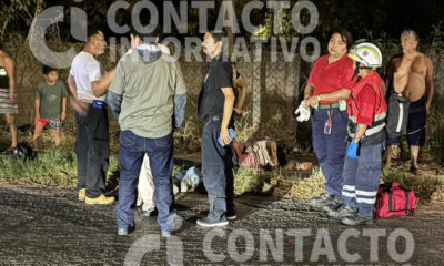 Jetta embiste a motociclista y huye; joven queda herido en la Tacoteno