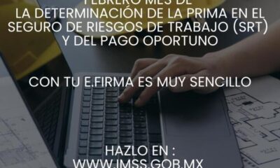 Invita IMSS Veracruz Sur a realizar la Determinación Anual de la Prima en el Seguro de Riesgos de Trabajo
