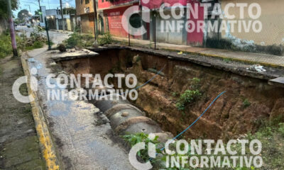 (+VIDEO) Riesgo permanente en la colonia Oaxaqueña: PEMEX ignora emergencia por socavones