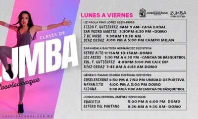 El Gobierno Municipal de #Cosoleacaquepromueve la activación física con zumba gratis