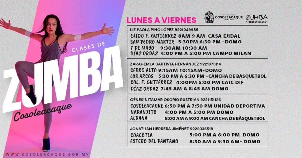 El Gobierno Municipal de #Cosoleacaquepromueve la activación física con zumba gratis