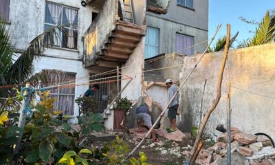 Cae quinta escalera del fraccionamiento Puerto Esmeralda de Coatzacoalcos