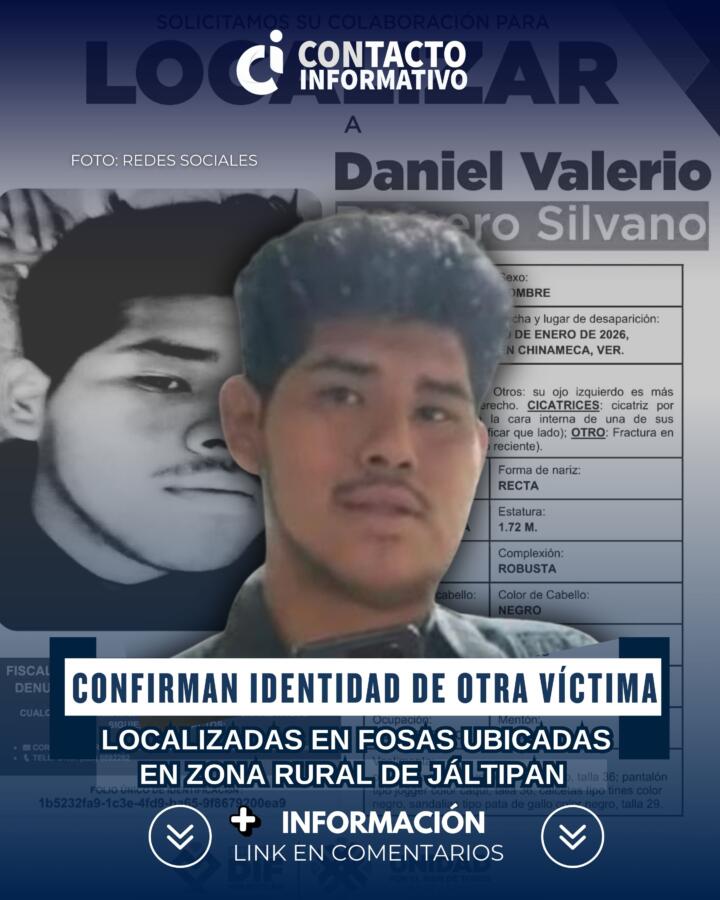 Confirman identidad de otra víctima localizadas en fosas ubicadas en zona rural de Jáltipan