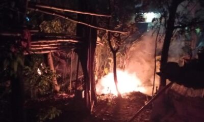 Alarma por fuego en vivienda resulta ser quema de desechos fuera de control