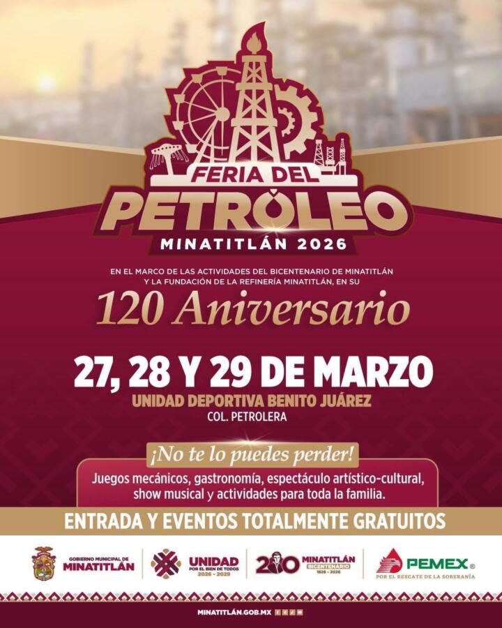 ¡Minatitlán celebra la Feria del Petróleo 2026!