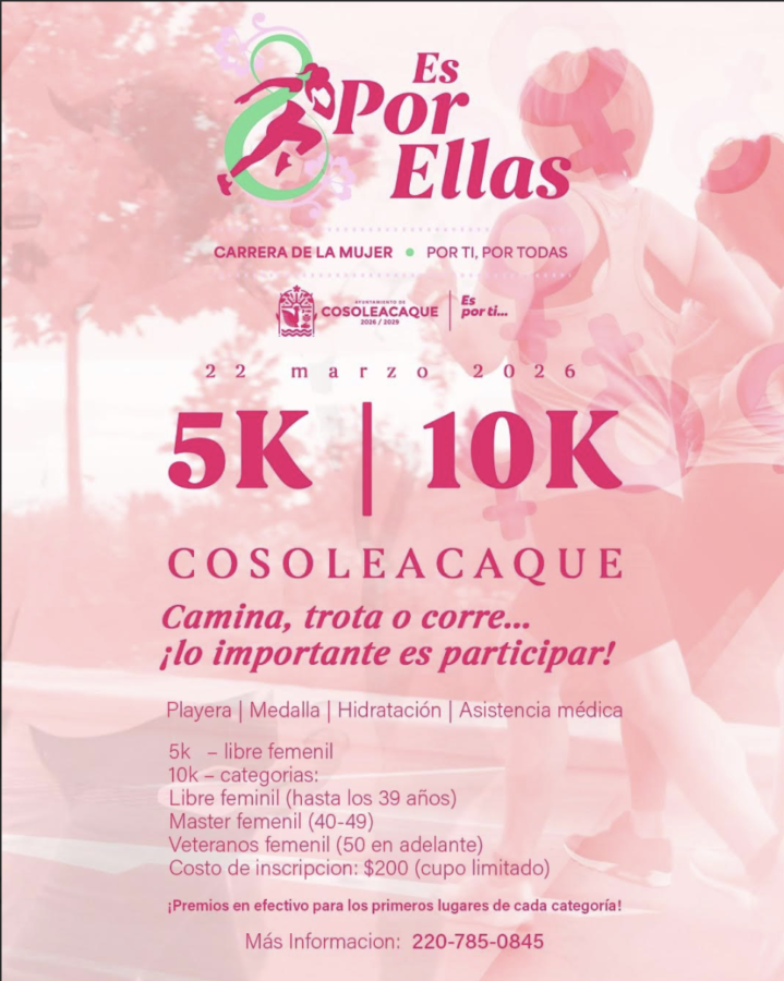 Todo listo en #Cosoleacaque para la primera carrera de la Mujer “Es por Ellas”