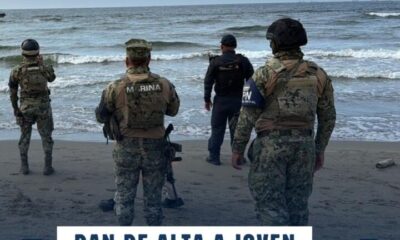 Dan de alta a joven que participó en rescate en escolleras de Coatzacoalcos