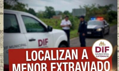 Localizan a menor extraviado en la Carretera Federal 180; el DIF de #Catemaco busca a sus familiares