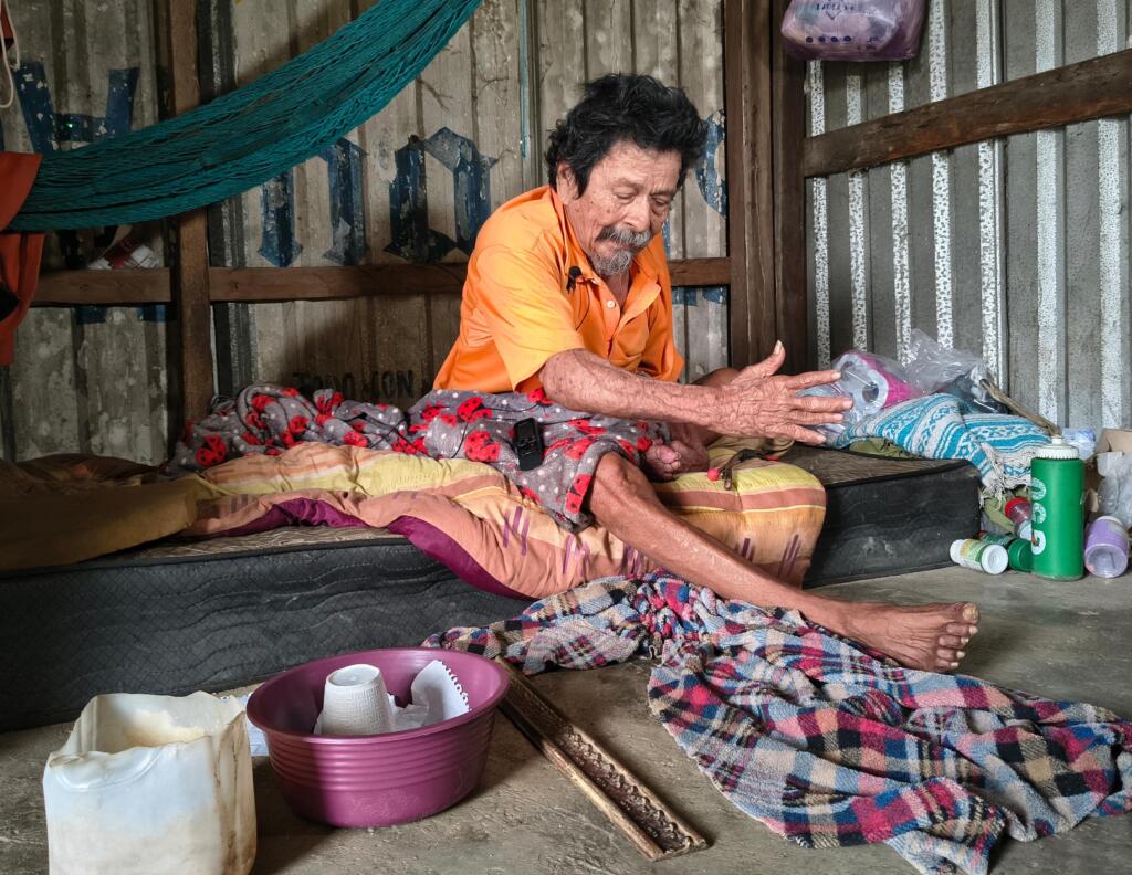 A sus 76 años vive entre carencias y enfermedad en la Guayacanal; piden apoyo para don Arturo