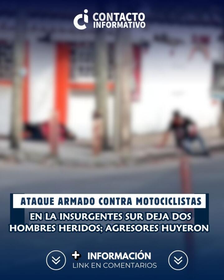 (+VIDEO) Ataque armado contra motociclistas en la Insurgentes Sur deja dos hombres heridos; agresores huyeron