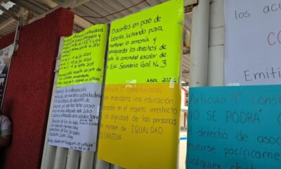 *Sigue tomada la Secundaria General 3 de Coatzacoalcos. Los manifestantes exigen que la SEV responda*