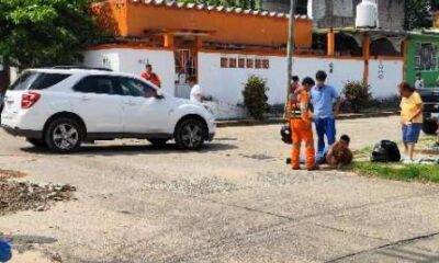 Choque entre moto y camioneta deja un lesionado en la colonia Díaz Ordaz
