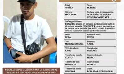🚨 SALió A TRABAJAR Y NO VOLVIÓ: buscan a joven de 18 años desaparecido en Cosoleacaque