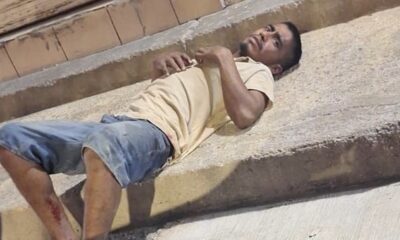 Supuesto indigente resulta herido tras patear puertas de cristal en la Díaz Ordaz