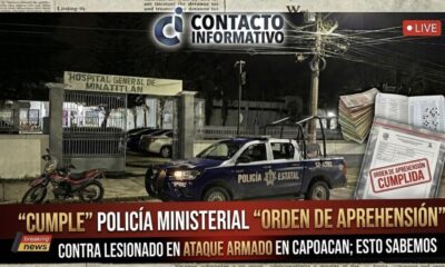 Cumple Policía Ministerial orden de aprehensión contra lesionado en ataque armado en Capoacan; este es el motivo