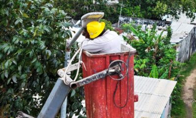 Gobierno Municipal realiza trabajos de mantenimiento en luminaria