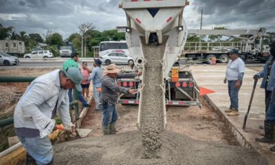 Avanza pavimentación del acceso principal en la colonia Congreso Constituyente #Cosoleacaque