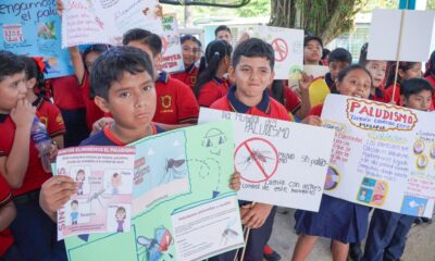 Unidad Médica de Cosoleacaque realiza marcha de concientización contra el paludismo
