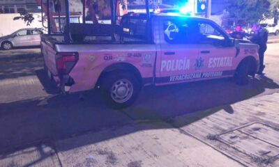 *Parrulla de la SSP y camioneta particular chocan en el centro de Coatzacoalcos *