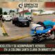Choque entre moto y camioneta deja dos heridos en la colonia Santa Clara