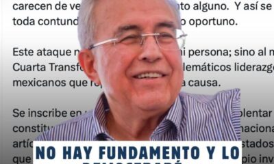 No hay fundamento y lo demostraré: Rubén Rocha (MORENA) . EU pide extradición, pero sin pruebas: SRE
