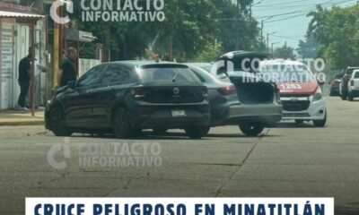 Cruce peligroso vuelve a encender alertas en Nueva Mina tras choque entre dos vehículos