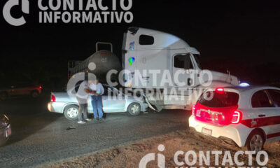 🚨 Brutal choque en la Transístmica: tráiler le cierra el paso y deja auto destrozado en Cosoleacaque