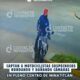 (+Video) Captan a motociclistas sospechosos rondando y dañando cámaras en pleno Centro de Minatitlán