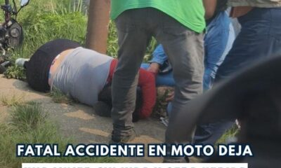 Fatal accidente en moto deja una mujer sin vida y otra herida en la colonia El  Playón Sur en Minatitlán