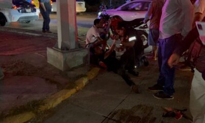 *Motociclista resulta con fractura en la pierna cuando chocó contra otro motociclista en avenida Universidad y Jirafas*