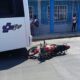 Choque entre moto y camión deja dos lesionados en la Insurgentes Norte