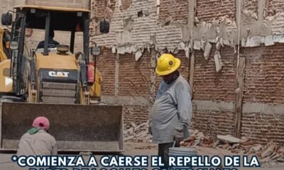 *Comienza a caerse el repello de la pared de locales comerciales afectados por demolición de Salinas & Rocha*