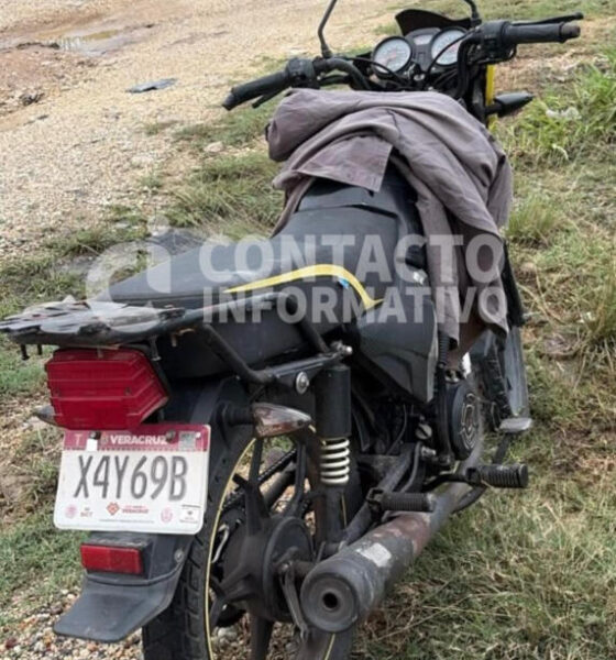 Taxista le habría cerrado el paso; adulto mayor termina lesionado tras derrapar en Cosoleacaque