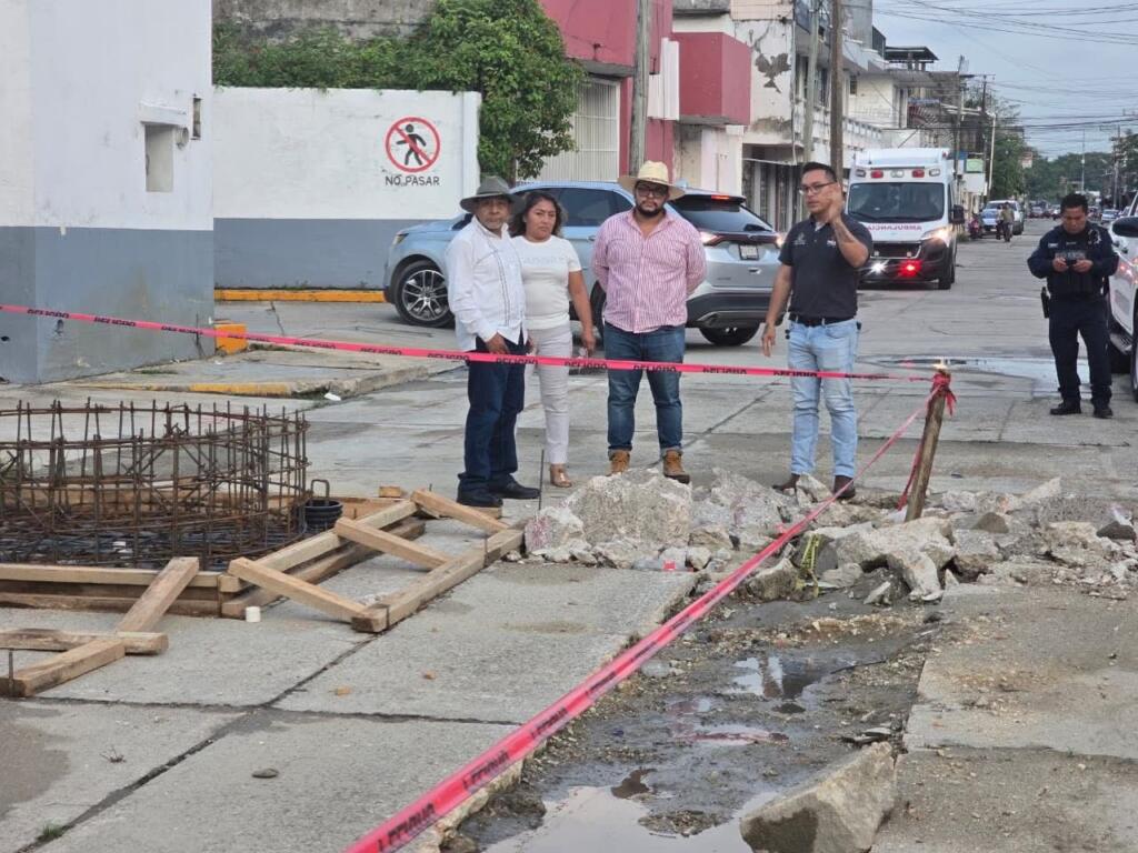 Guillermo Reyes Espronceda supervisa avances de obras en Minatitlán