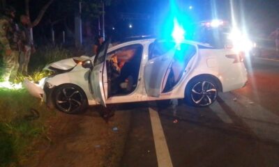 Tres lesionados en aparatoso accidente en la salida de Lomas de Barrillas