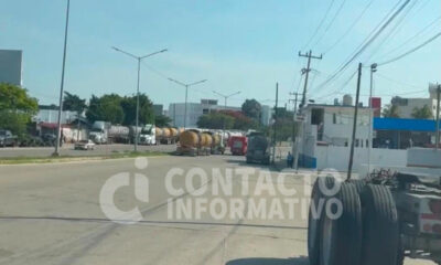 Tráilers invaden bulevar Instituto Tecnológico en la colonia Nueva Mina; ciudadanos exigen intervención antes de una tragedia