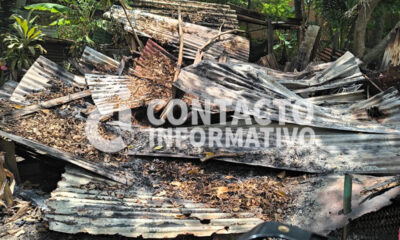 (+VIDEO) Rayo le arrebata su patrimonio en Minatitlán; adulta mayor pide ayuda para reconstruir su hogar
