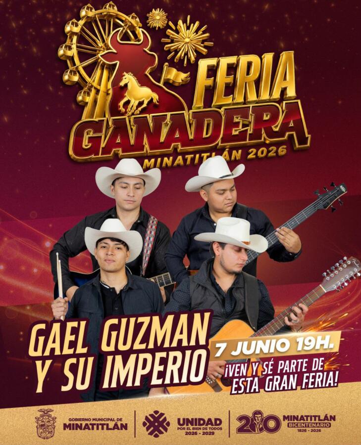 🎶 Gael Guzmán y su Imperio llegan a la Feria Ganadera Minatitlán 2026