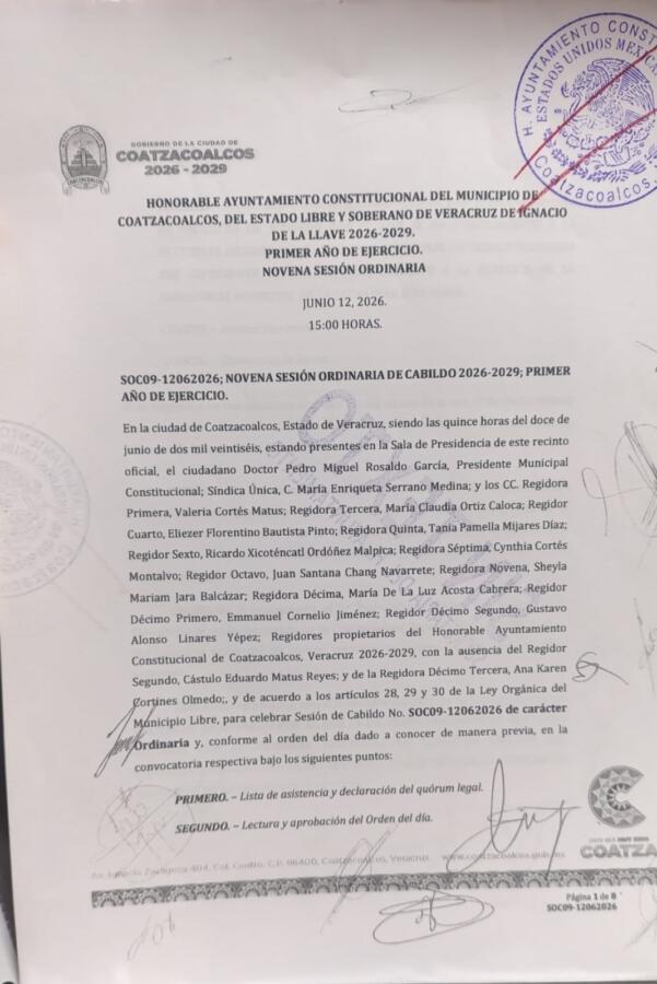 Coatzacoalcos realizará jornada extraordinaria para elección de la Subagencia Municipal de la localidad 5 de Mayo