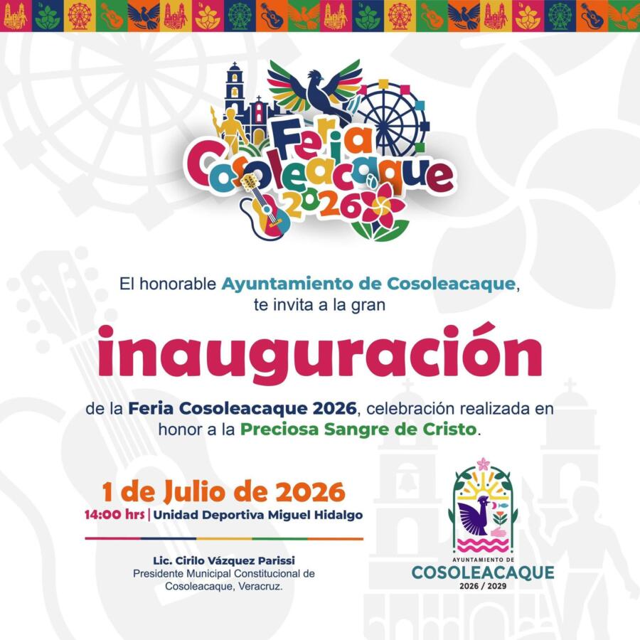 Todo listo para la Fiesta Patronal Cosoleacaque 2026