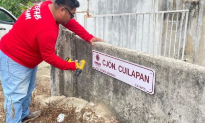 Gobierno de la Unidad realiza mejoras en señalización de la colonia Vicente Guerrero
