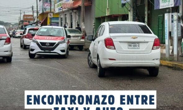 Encontronazo entre taxi y auto en la colonia Playón Sur; esto sabemos