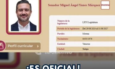 ¡Es oficial! Yunes Márquez se une a bancada de Morena en el Senado