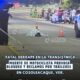Fatal derrape en la Transístmica; muerte de motociclista provoca bloqueo y reclamos por tráileres en Cosoleacaque, Ver.