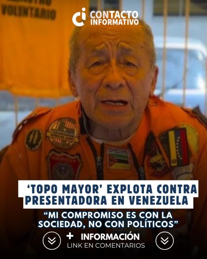 ‘Topo mayor’ explota contra presentadora en Venezuela: “Mi compromiso es con la sociedad, no con políticos”