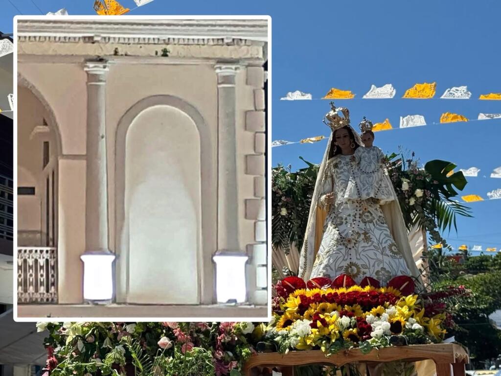 ¿Señal de fe en #Alvarado? Silueta de la Virgen del Rosario en parroquia causa revuelo