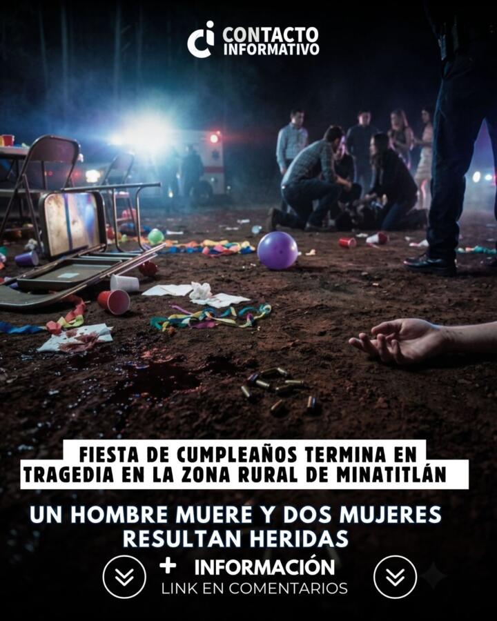 Fiesta de cumpleaños termina en tragedia; un hombre muere y dos mujeres resultan heridas